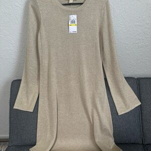 Michael Kors Oatmeal Heather Shimmer Sheath Dress